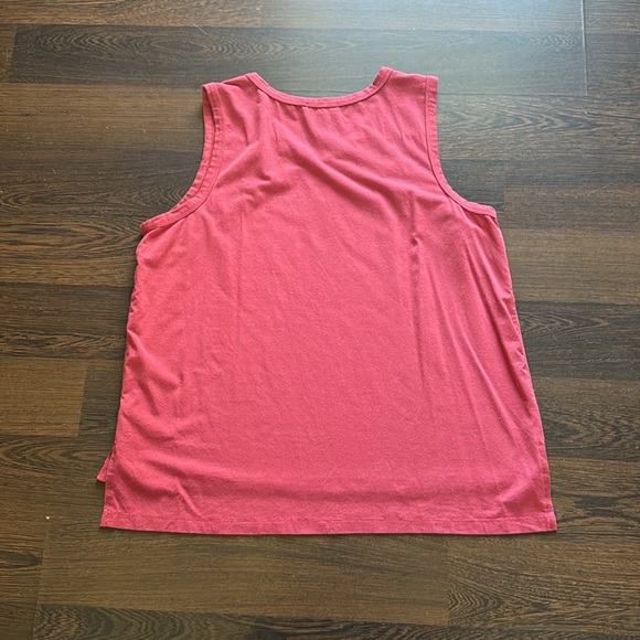 Evereve Embroidered Stripes Tank Top Red Medium - Picture 4 of 7